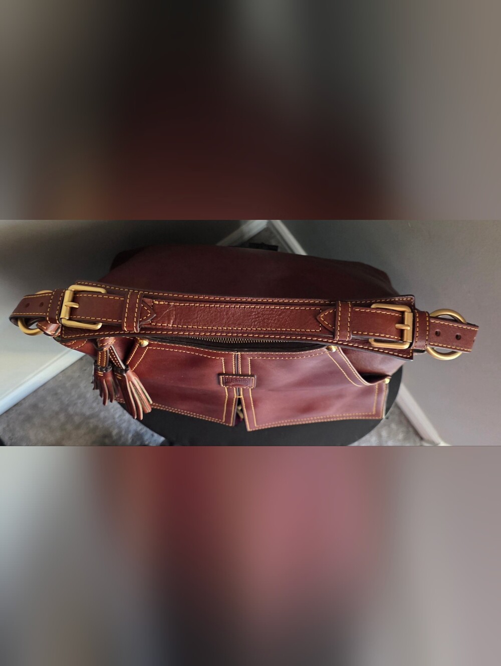 Dooney & Bourke Kingston Florentine Leather Hobo Bag EUC - Picture 11 of 16